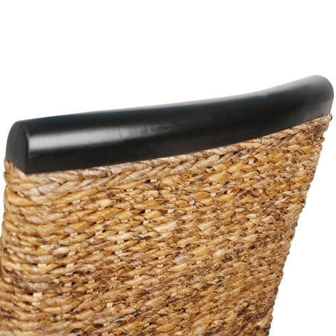 Swen Studio -  Dining Chairs 6 pcs Abaca and Solid Mango Wood